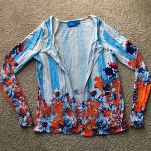 Simply Vera stripped floral 100% cotton cardigan
